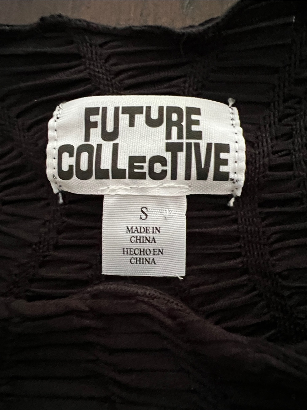 Future Collective Black Ruffled Shoulder Tank - Picture 2 of 2